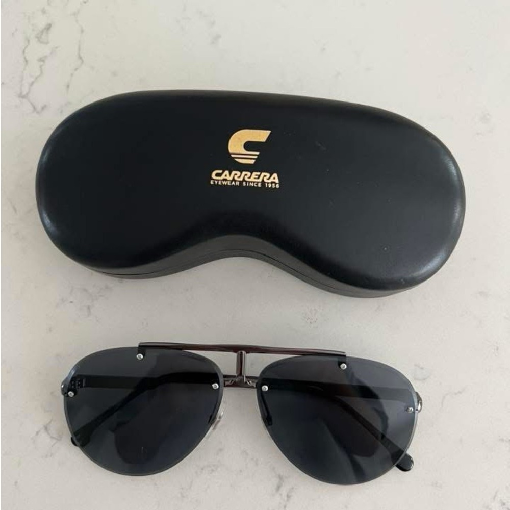 Carrera Dark Aviator Sunglasses with Case